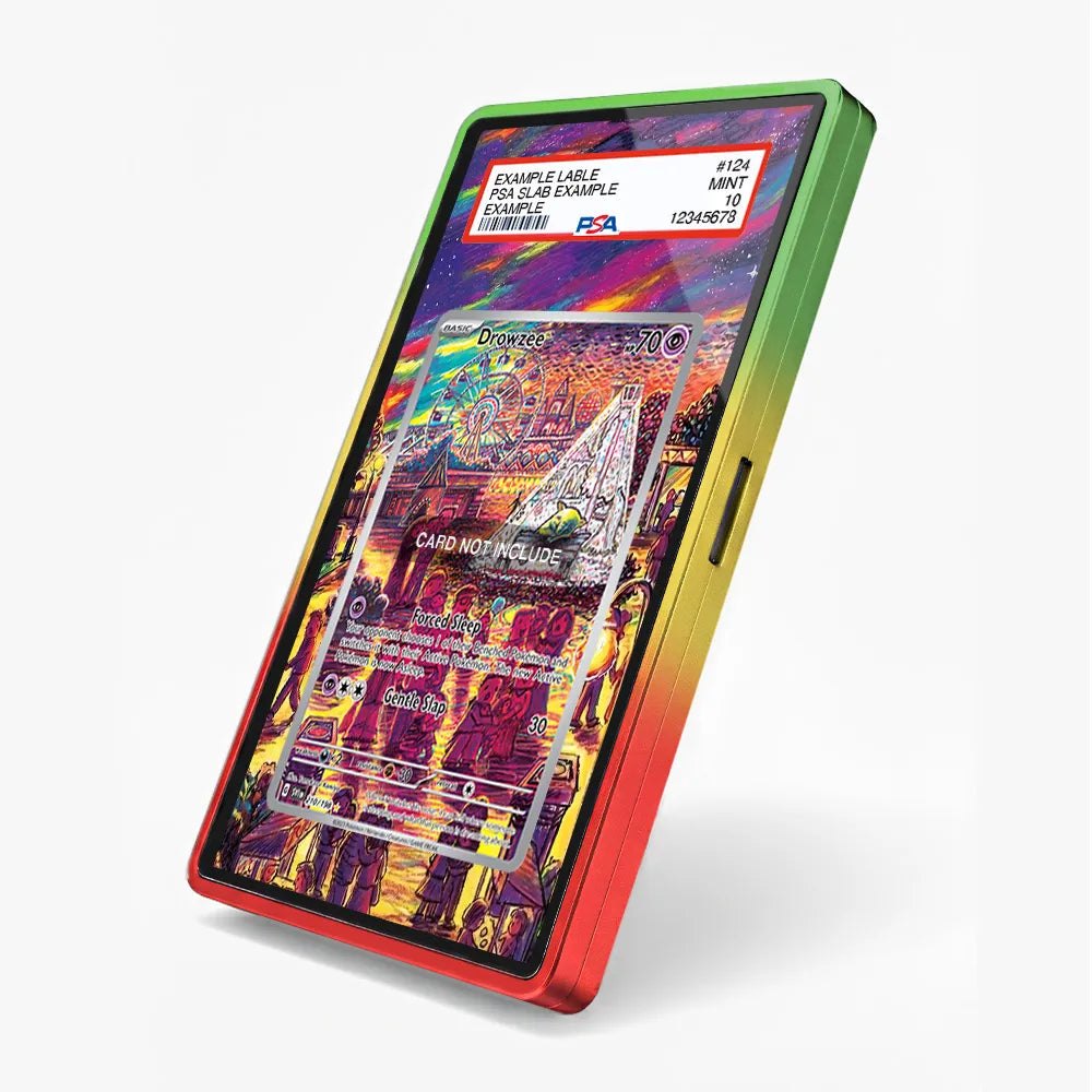 Drowzee 210-198 IR AR Scarlet & Violet Base Set Extended Art Display Cases - PSA Slab Case - Side View