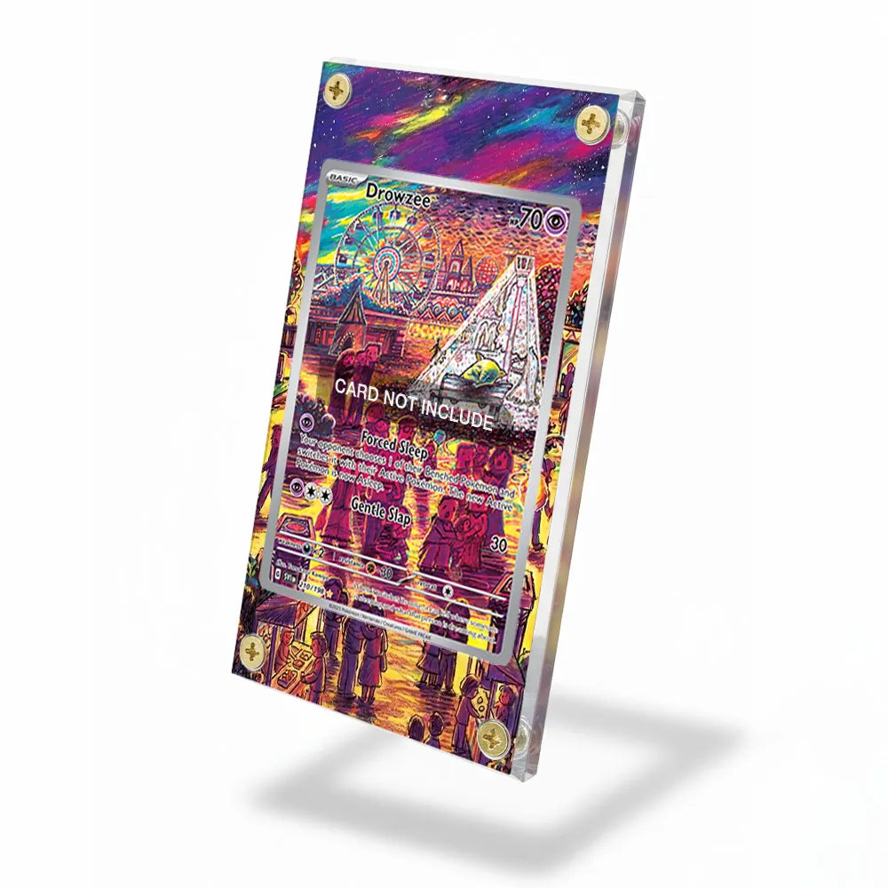 Drowzee 210-198 IR AR Scarlet Violet Base Set Extended Art Display Cases - Screws Case - Side View