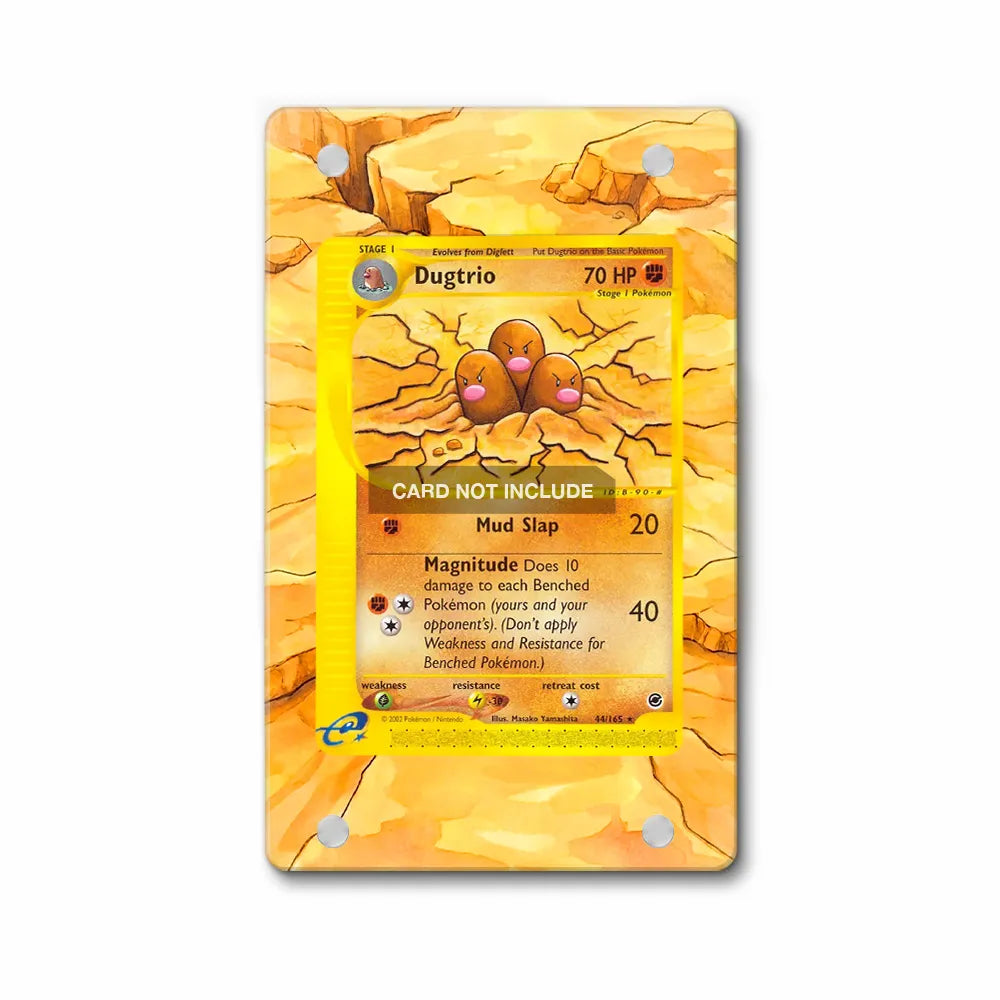 Dugtrio 10-165 Expedition Pokemon Cards Extended Art Display Cases - Magnetic Case - Front View