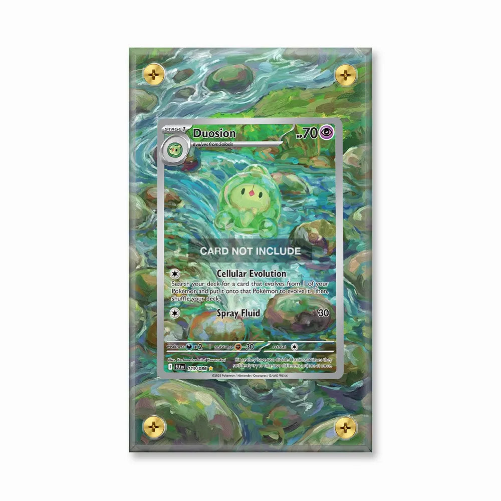 Duosion 119-086 Black Bolt Pokemon Cards Extended Art Display Cases - Screws Case - Front View