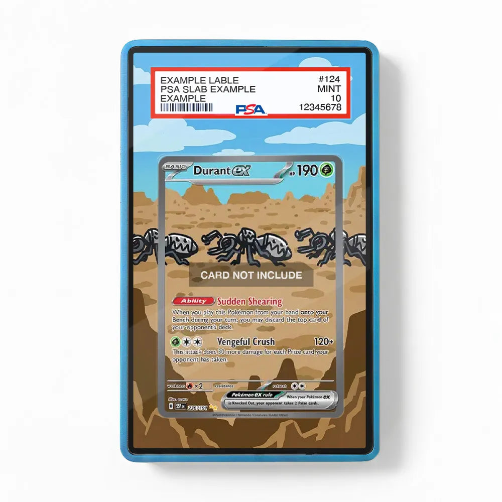 Durant ex 236-190 Black & White Extended Art Display Cases - PSA Slab Case - Front View