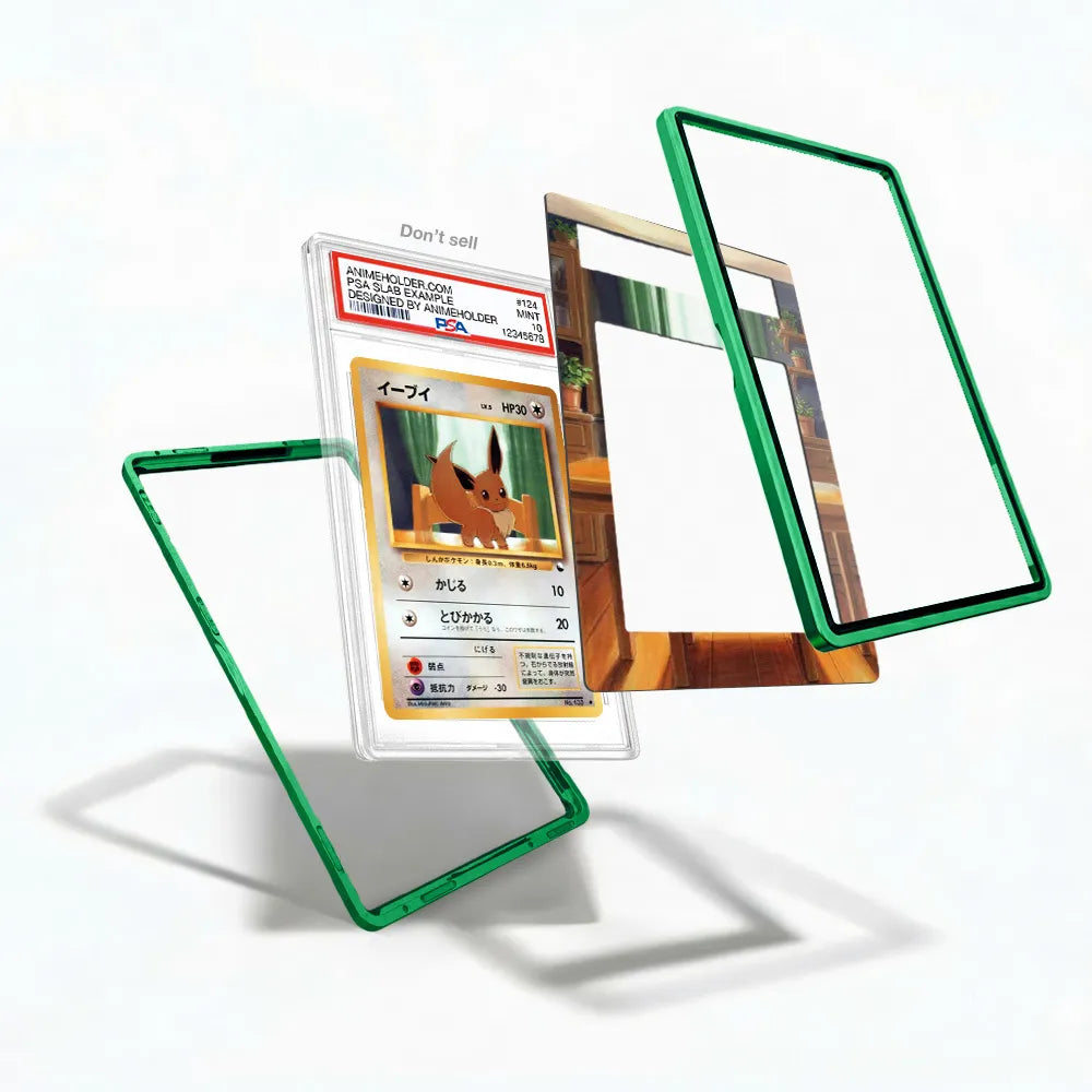 Eevee 133 Japanese Vending Pokemon Cards Custom Art Display Cases - PSA Slab Case - Detail View