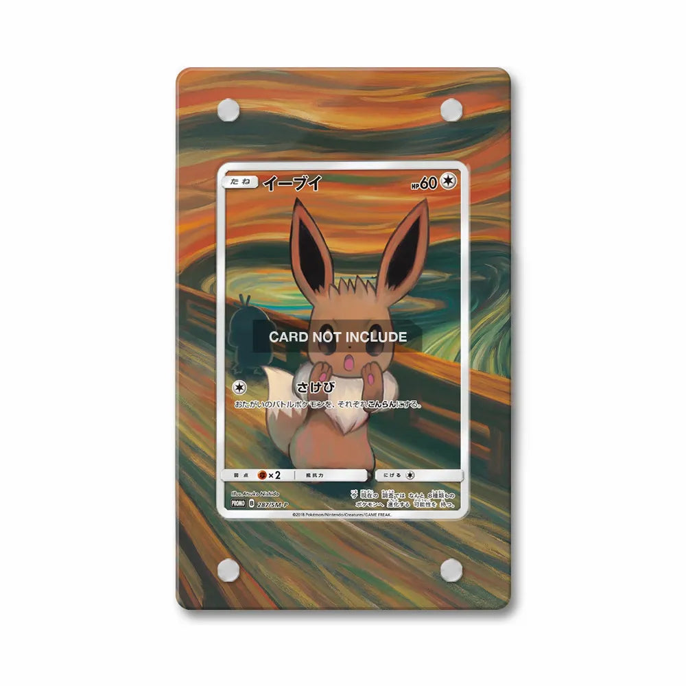 Eevee 287 SM-P Munch Scream Promo JP Extended Art Display Cases - PSA Slab Case - Front View