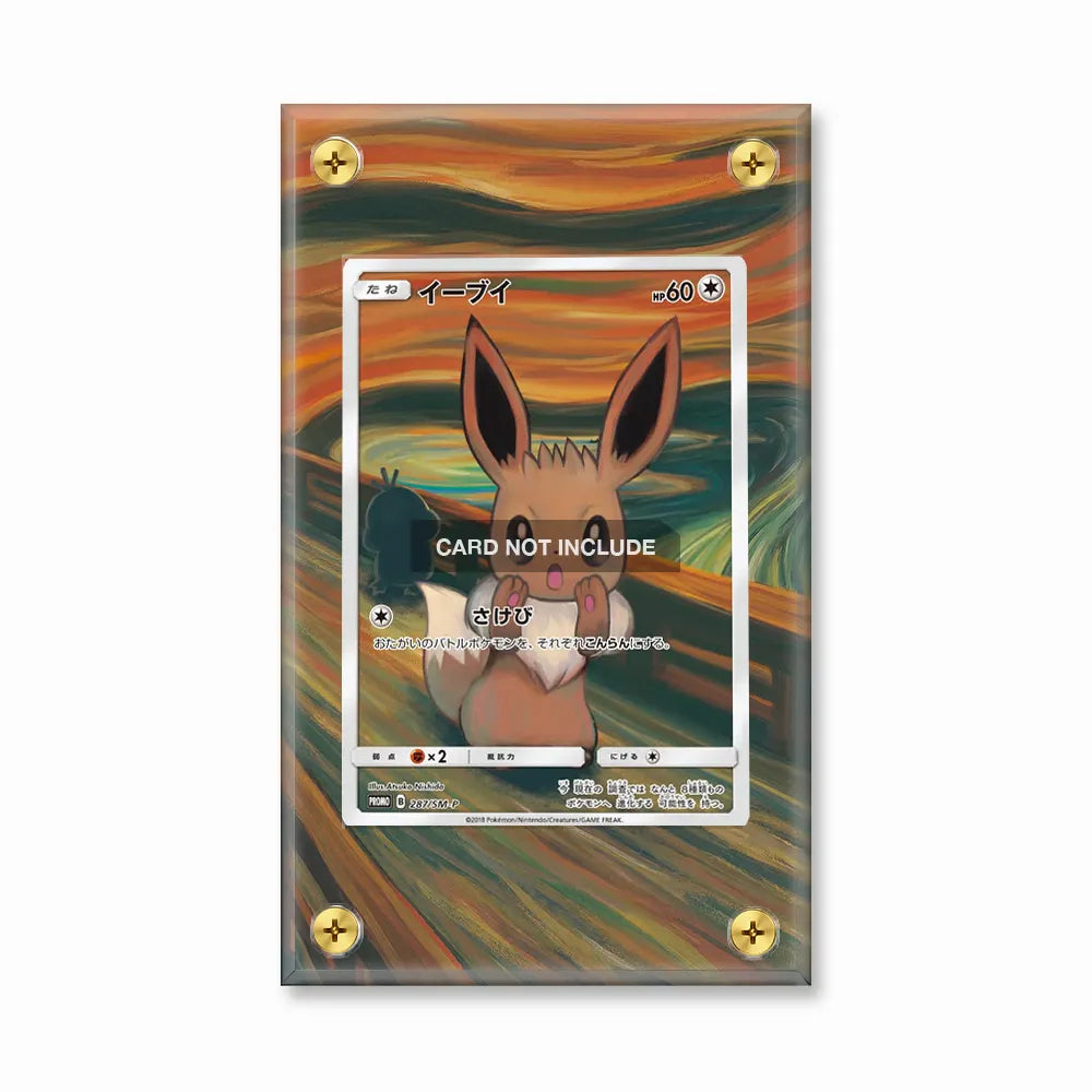 Eevee 287 SM-P Munch Scream Promo JP Extended Art Display Cases - Screws Case - Front View