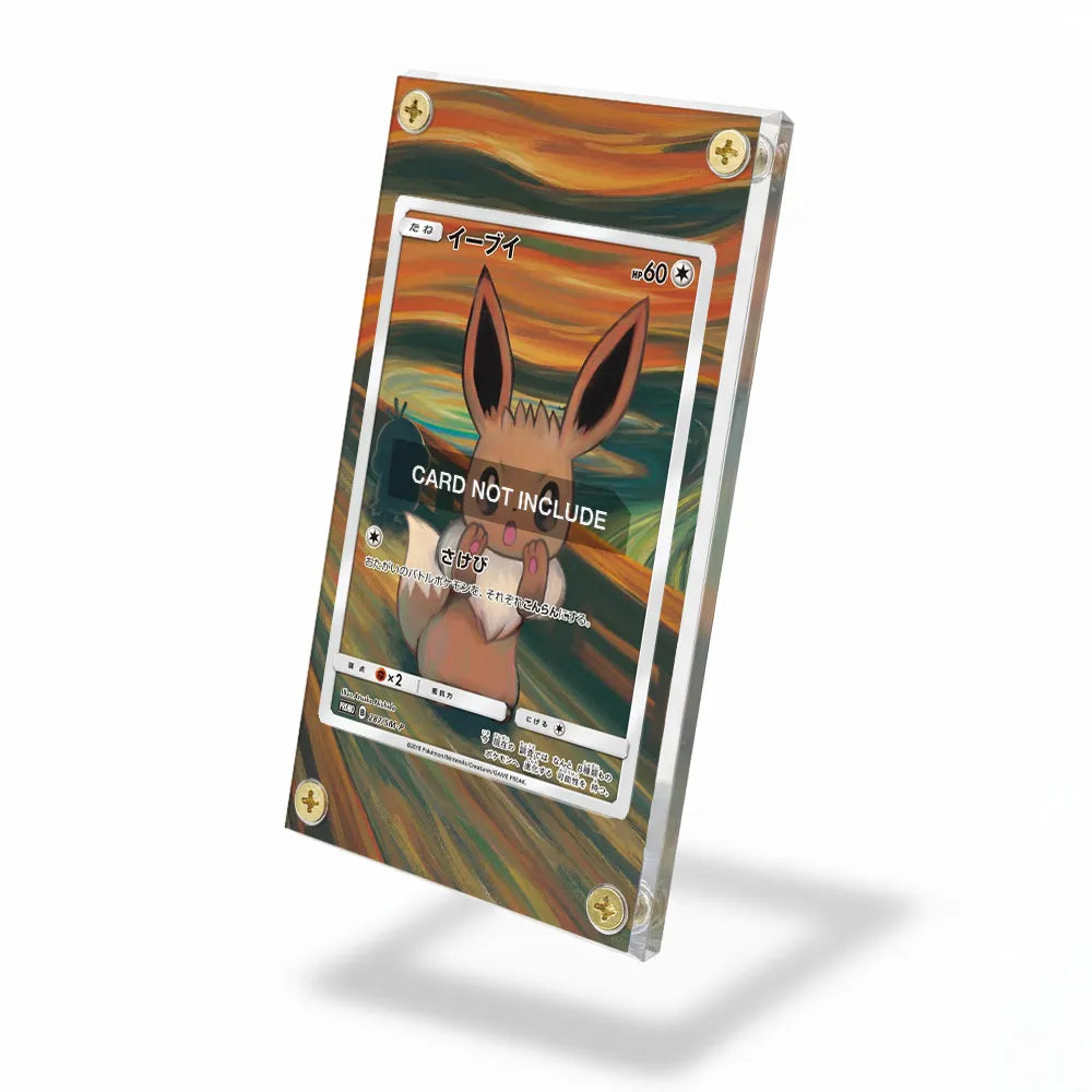 Eevee 287 SM-P Munch Scream Promo JP Extended Art Display Cases - Screws Case - Side View