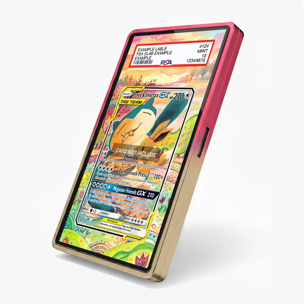 Eevee Snorlax GX SM169 Promo Extended Art Display Cases - PSA Slab Case - Side View