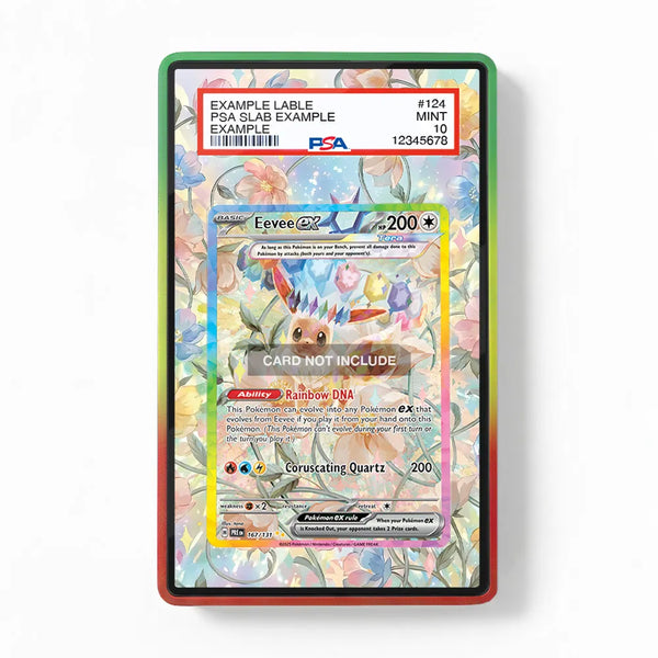 Eevee ex 167-131 SAR SIR Prismatic Evolutions Extended Art Display Case - Rainbow PSA Acrylic Frame by AnimeHolder