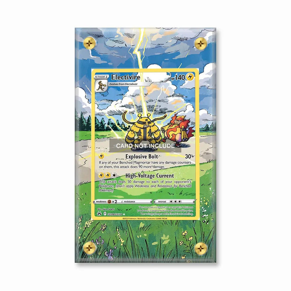 Electivire GG08 Galarian Gallery Crown Zenith Extended Art Display Cases - Screws Case - Front View