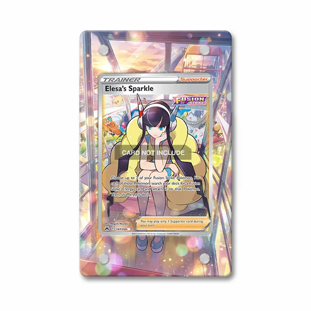 Elesa's Sparkle 147-159 SIR SAR Crown Zenith Extended Art Display Cases - PSA Graded Guard Case - Front View