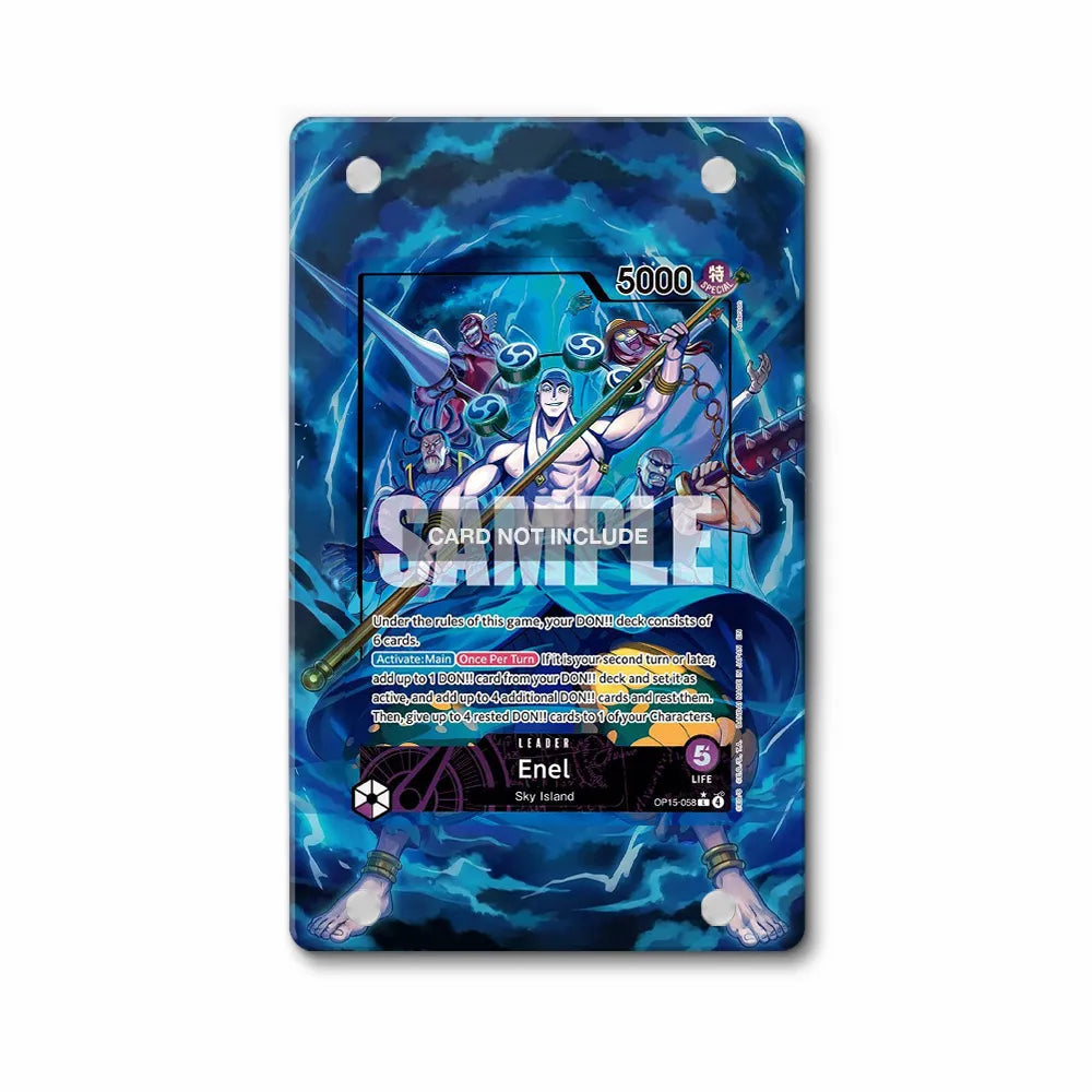 Enel OP15-058 Sky Island One Piece Cards Custom Art Display Cases - Magnetic Case - Front View