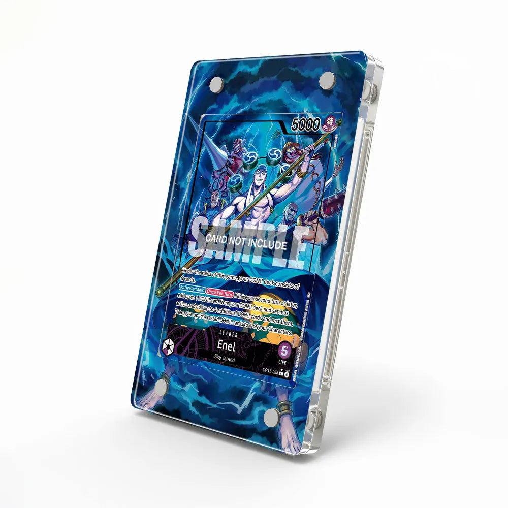 Enel OP15-058 Sky Island One Piece Cards Custom Art Display Cases - Magnetic Case - Side View