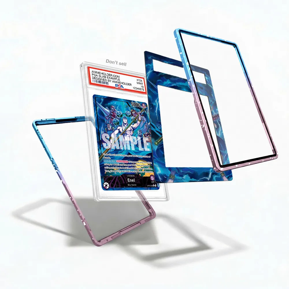 Enel OP15-058 Sky Island One Piece Cards Custom Art Display Cases - PSA Slab Case - Detail View