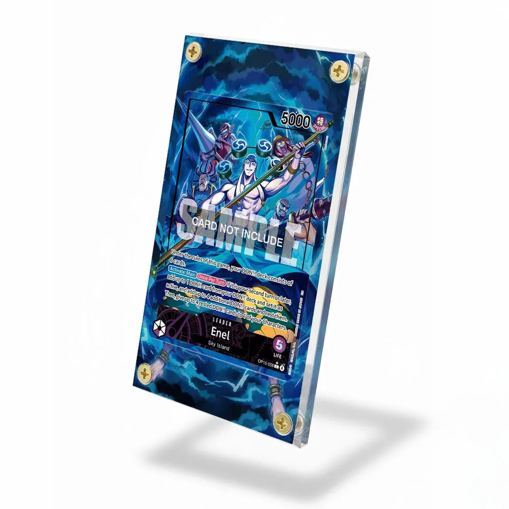 Enel OP15-058 Sky Island One Piece Cards Custom Art Display Cases - Screws Case - Side View