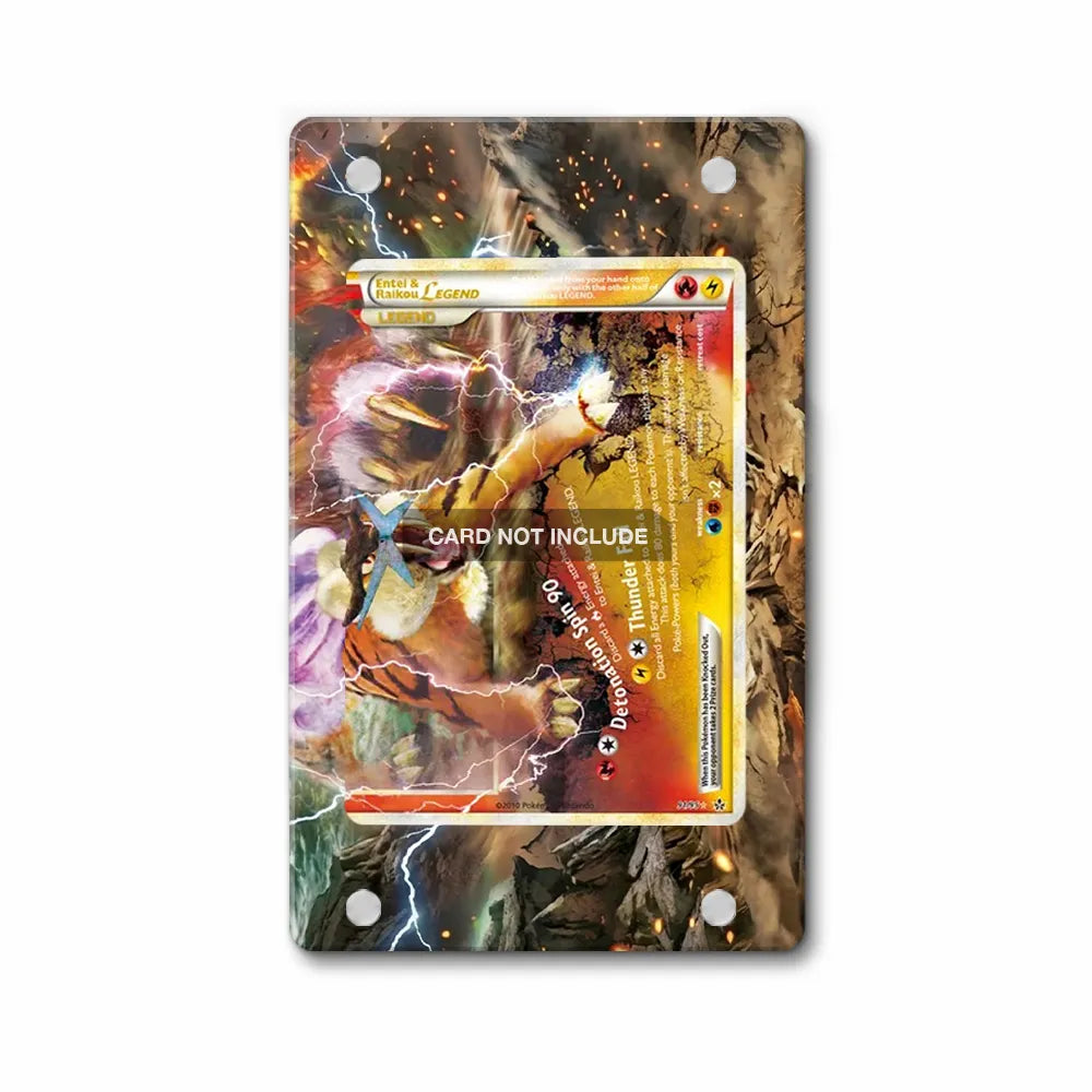 Entei & Raikou LEGEND 064-080 Reviving Legends Pokemon Cards Custom Art Display Cases - Magnetic Case - Front View