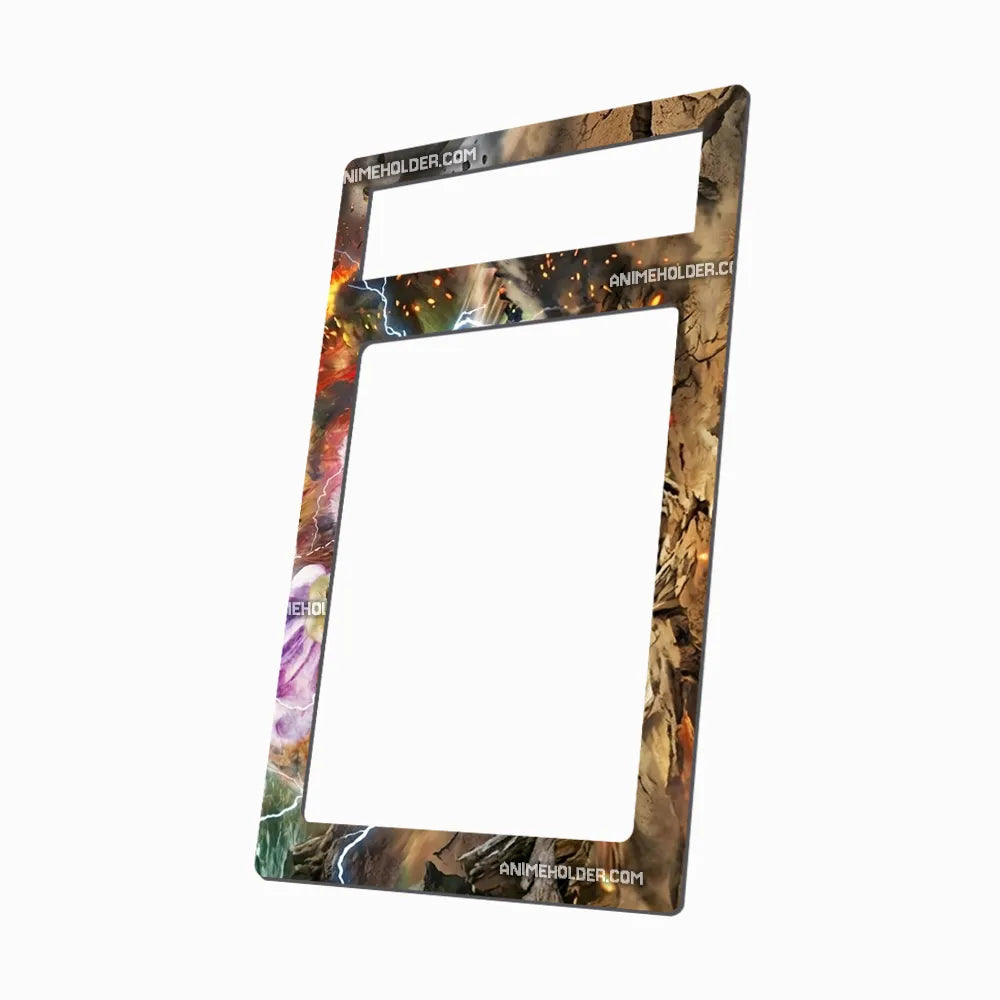 Entei & Raikou LEGEND 064-080 Reviving Legends Pokemon Cards Custom Art Display Cases - PSA Metal Art Only - Side View