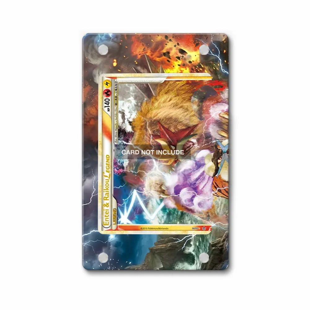 Entei & Raikou Legend 063-080 Reviving Legends Pokemon Cards Custom Art Display Cases - Magnetic Case - Front View