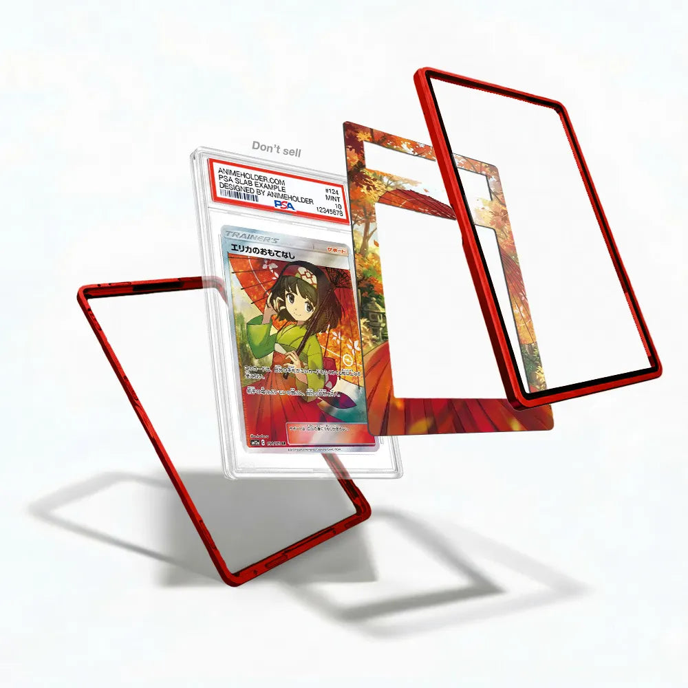 Erika's Hospitality 190-173 SR Tag All Stars Pokemon Cards Custom Art Display Cases - PSA Slab Case - Detail View