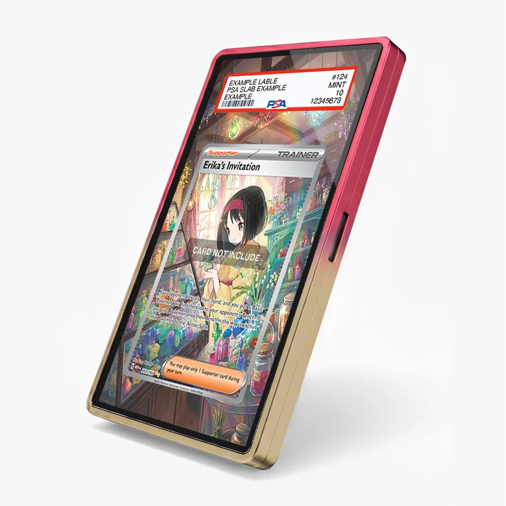Erika's Invitation 203-165 SIR SAR Pokemon 151 Extended Art Display Cases - PSA Slab Case - Side View