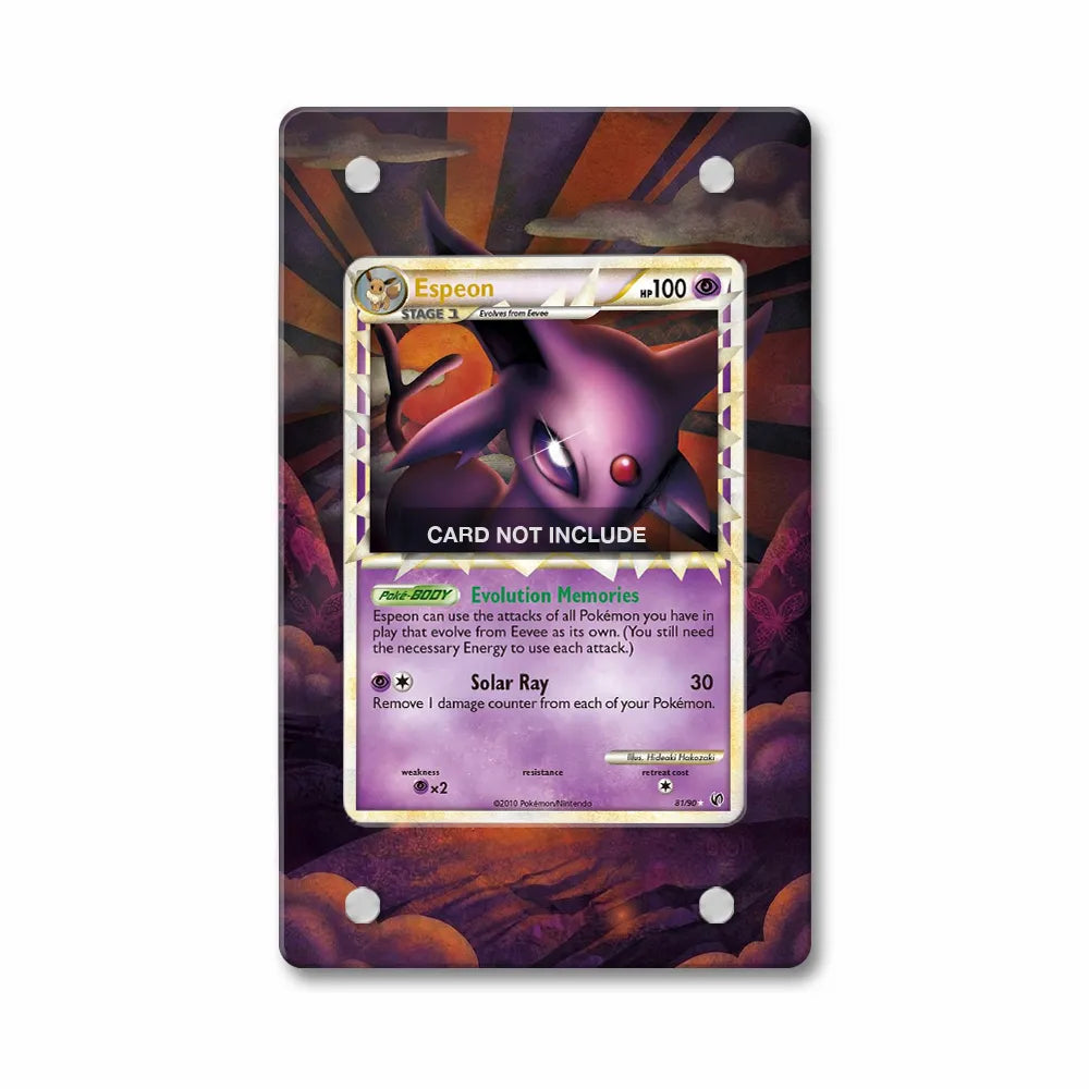 Espeon 81-90 Unleashed Extended Art Display Cases - PSA Slab Case - Front View