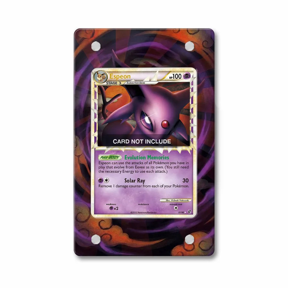 Espeon 81-90 Unleashed Extended Art Display Cases - Magnetic Case - Front View