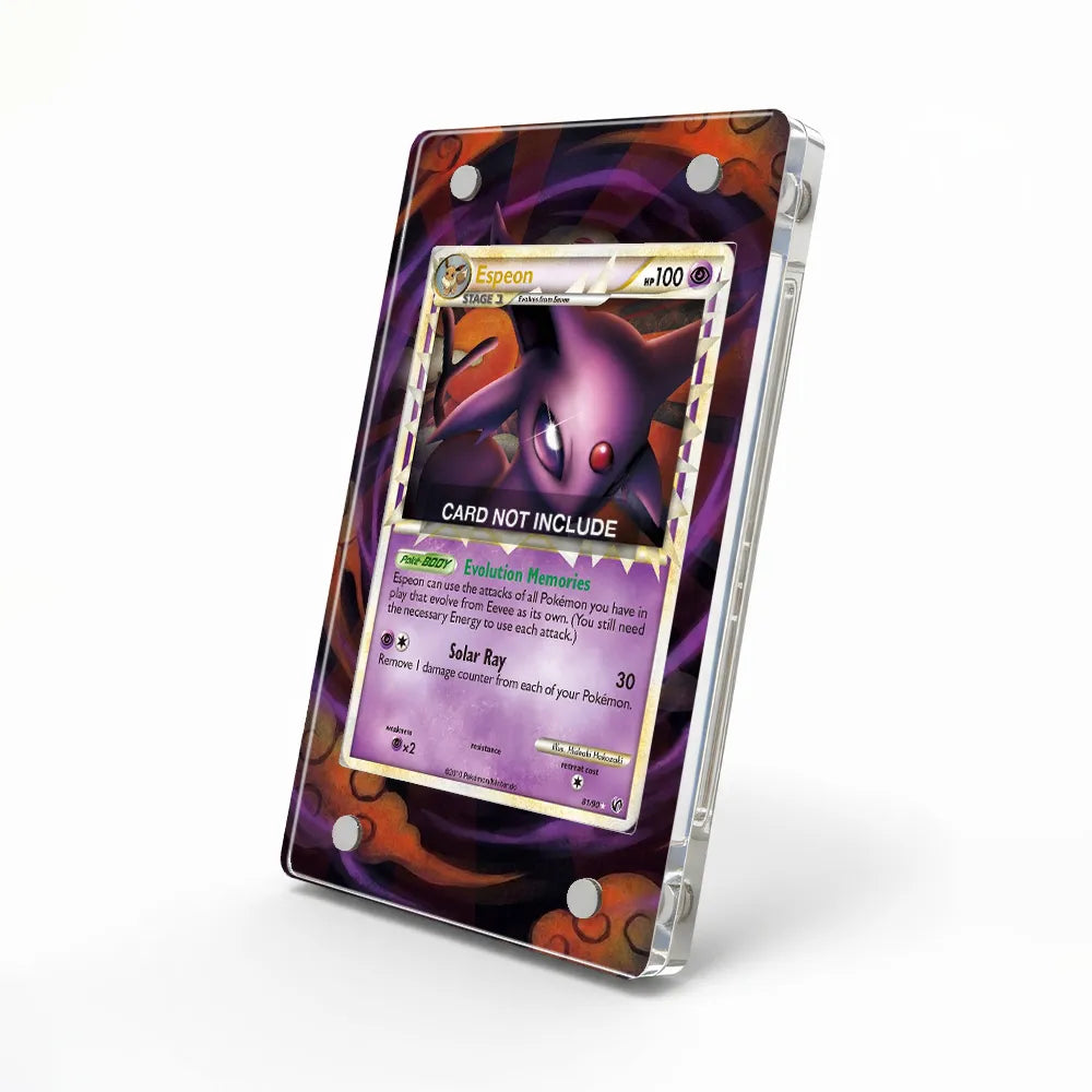Espeon 81-90 Unleashed Extended Art Display Cases - Magnetic Case - Side View