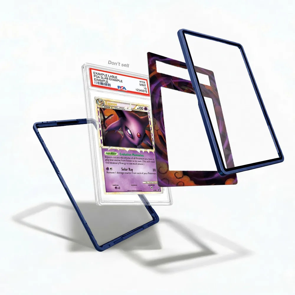 Espeon 81-90 Unleashed Extended Art Display Cases - PSA Slab Case - Detail View