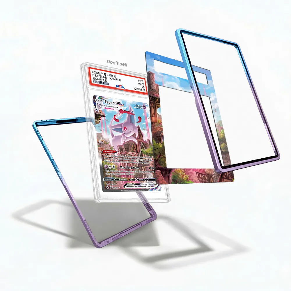 Espeon VMAX 270-264 SIR SAR Fusion Strike Alternate Art Extended Art Display Cases - PSA Slab Case - Detail View
