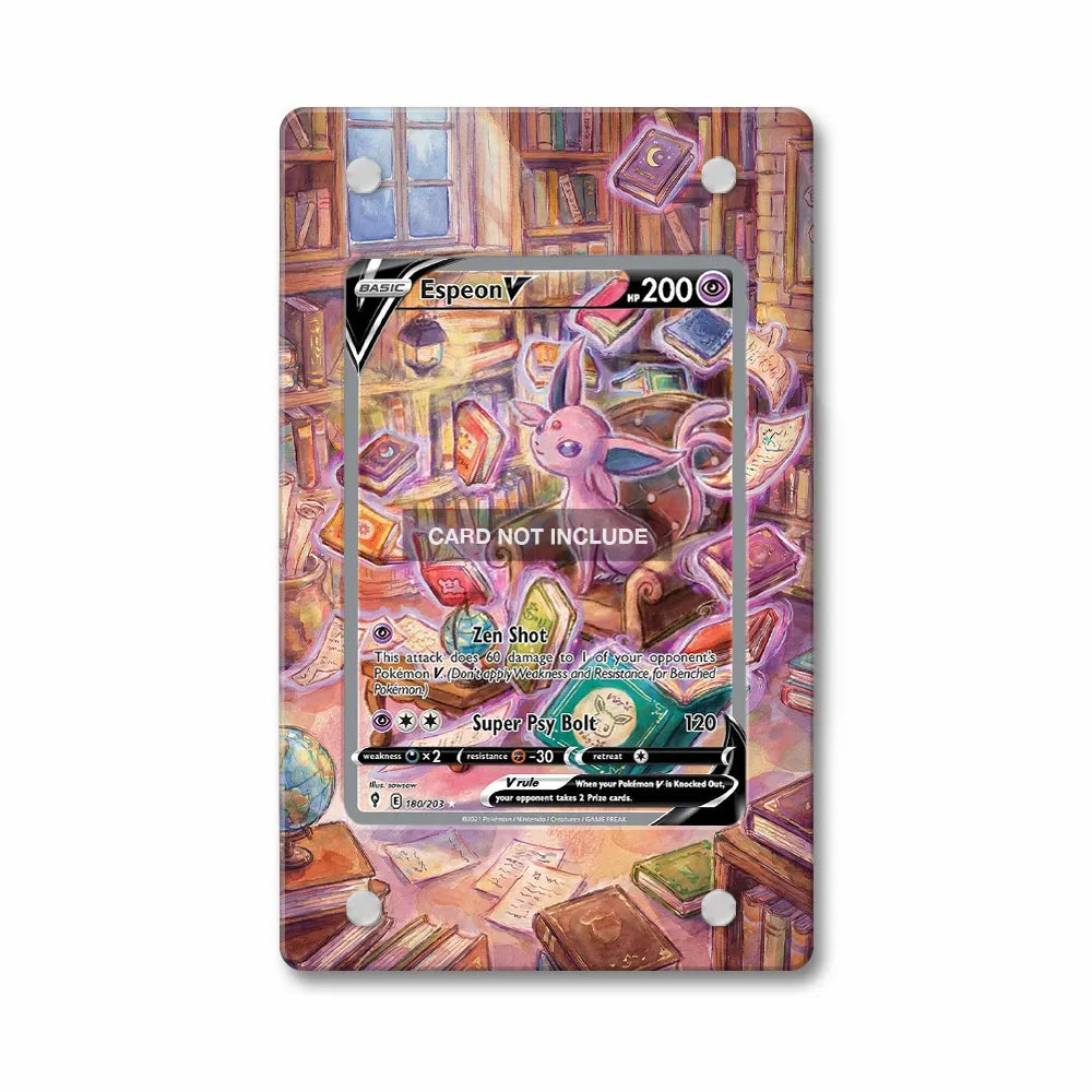 Espeon V SIR SAR Evolving Skies Alternate Art Extended Art Display Cases - Magnetic Case - Front View