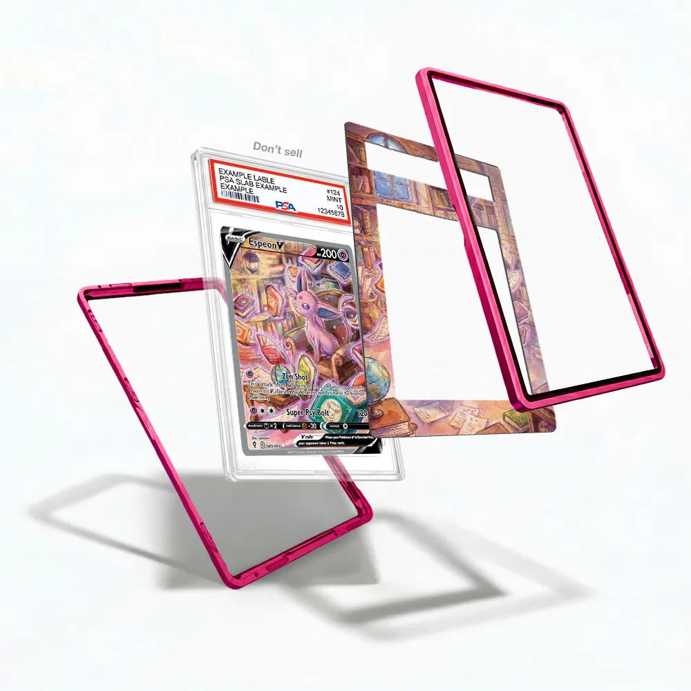 Espeon V SIR SAR Evolving Skies Alternate Art Extended Art Display Cases - PSA Slab Case - Detail View