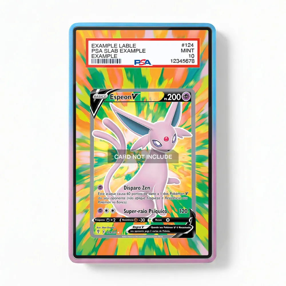 Espeon V Secret Rare SR Evolving Skies Extended Art Display Cases - PSA Slab Case - Front View