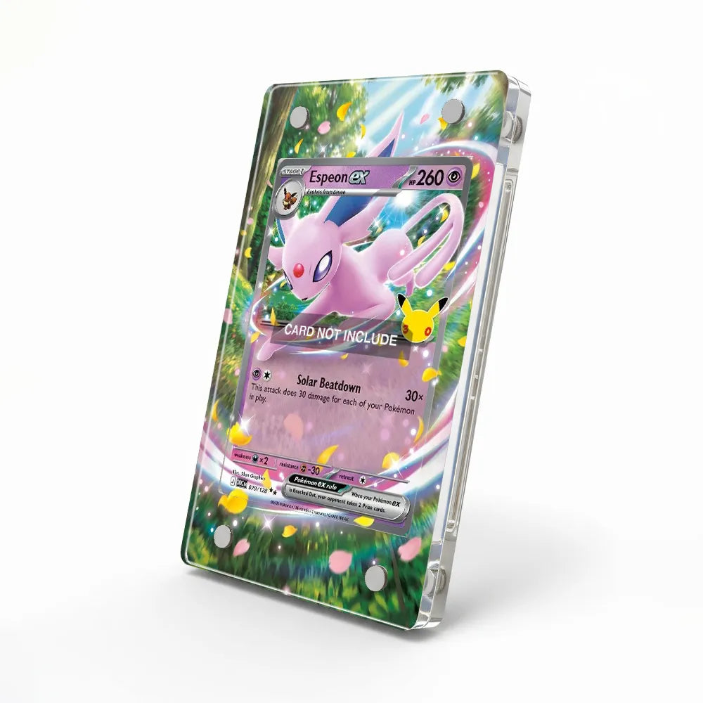 Espeon ex 070-128 SR 30C 30th Anniversary Extended Art Display Cases - Magnetic Case - Side View