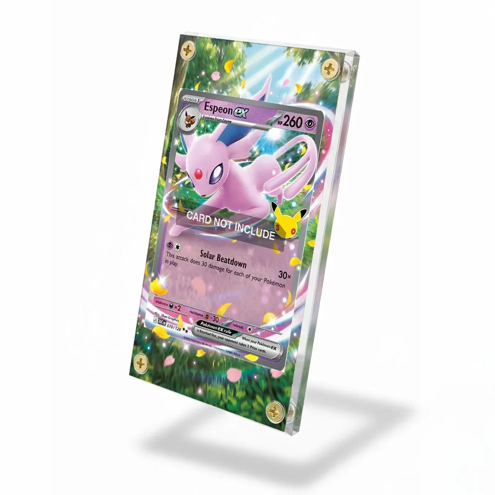 Espeon ex 070-128 SR 30C 30th Anniversary Extended Art Display Cases - Screws Case - Side View