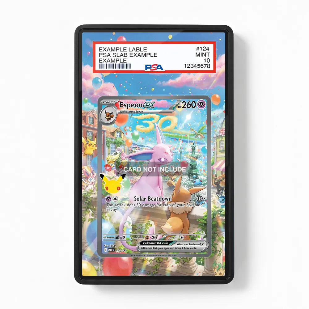 Espeon ex 108 Promo MEP 30th Extended Art Display Cases - PSA Slab Case - Front View