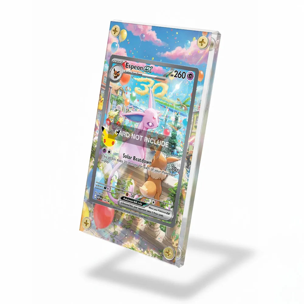 Espeon ex 108 Promo MEP 30th Extended Art Display Cases - Screws Case - Side View