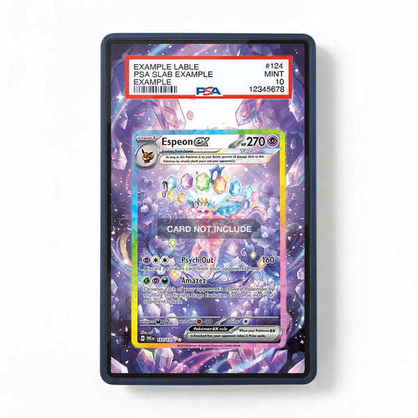 Espeon ex 155-131 SAR SIR Prismatic Evolutions Extended Art Display Case - Navy PSA Acrylic Frame by AnimeHolder