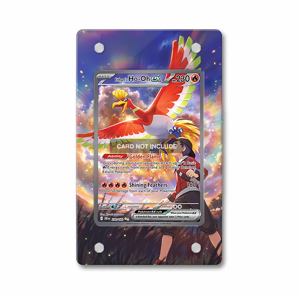 Ethan's Ho-Oh ex 230-182 SIR SAR Destined Rivals Extended Art Display Cases - PSA Graded Guard Case - Front View