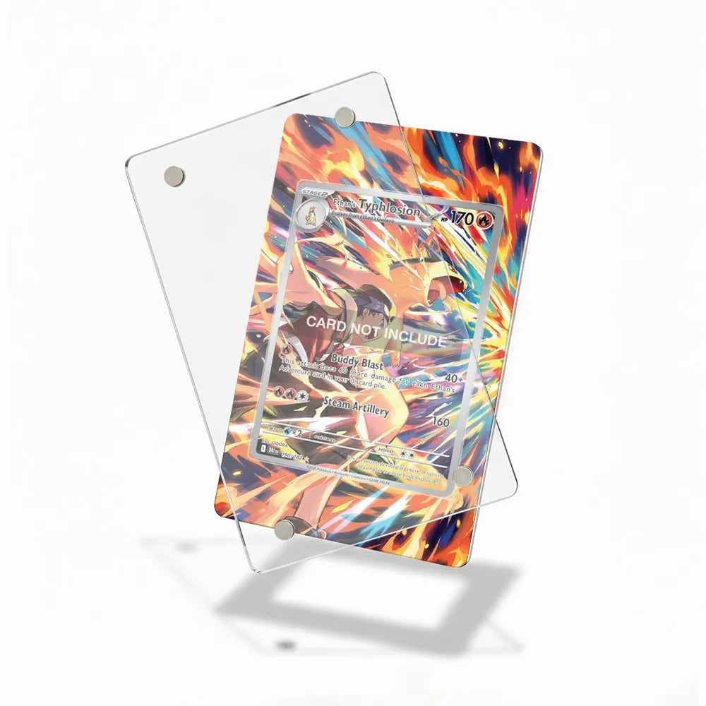 Ethan's Typhlosion 190-182 Dragonite Extended Art Display Cases - Magnetic Case - Detail View