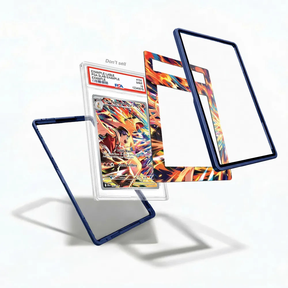 Ethan's Typhlosion 190-182 Dragonite Extended Art Display Cases - PSA Slab Case - Detail View