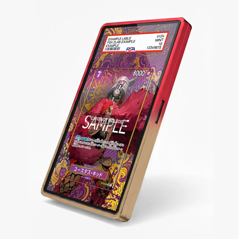 Eustass Captain Kid ST10-013 SR SP The Three Captains Extended Art Display Cases - PSA Slab Case - Side View