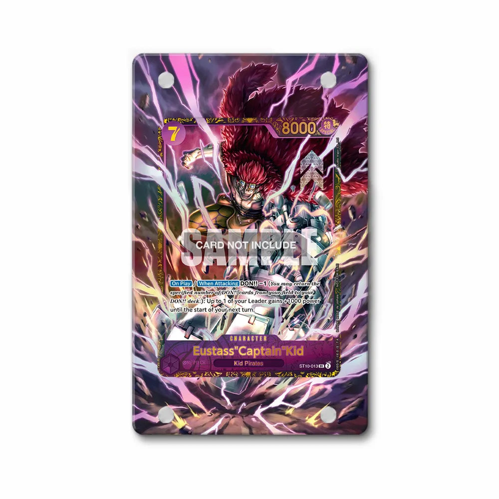Eustass Captain Kid ST10-013 ST10 One Piece Cards Extended Art Display Cases - Magnetic Case - Front View