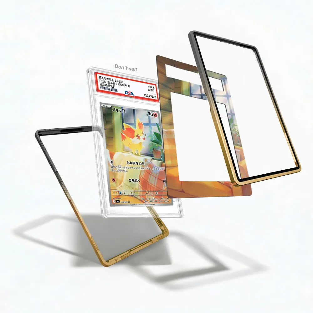 Fennekin IR AR Ninja Spinner Chaos Rising Extended Art Display Cases - PSA Slab Case - Detail View