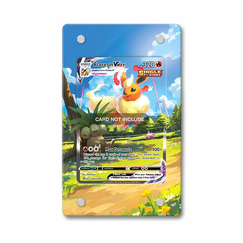 Flareon VMAX SWSH 180 Promo Extended Art Display Cases - Magnetic Case - Front View