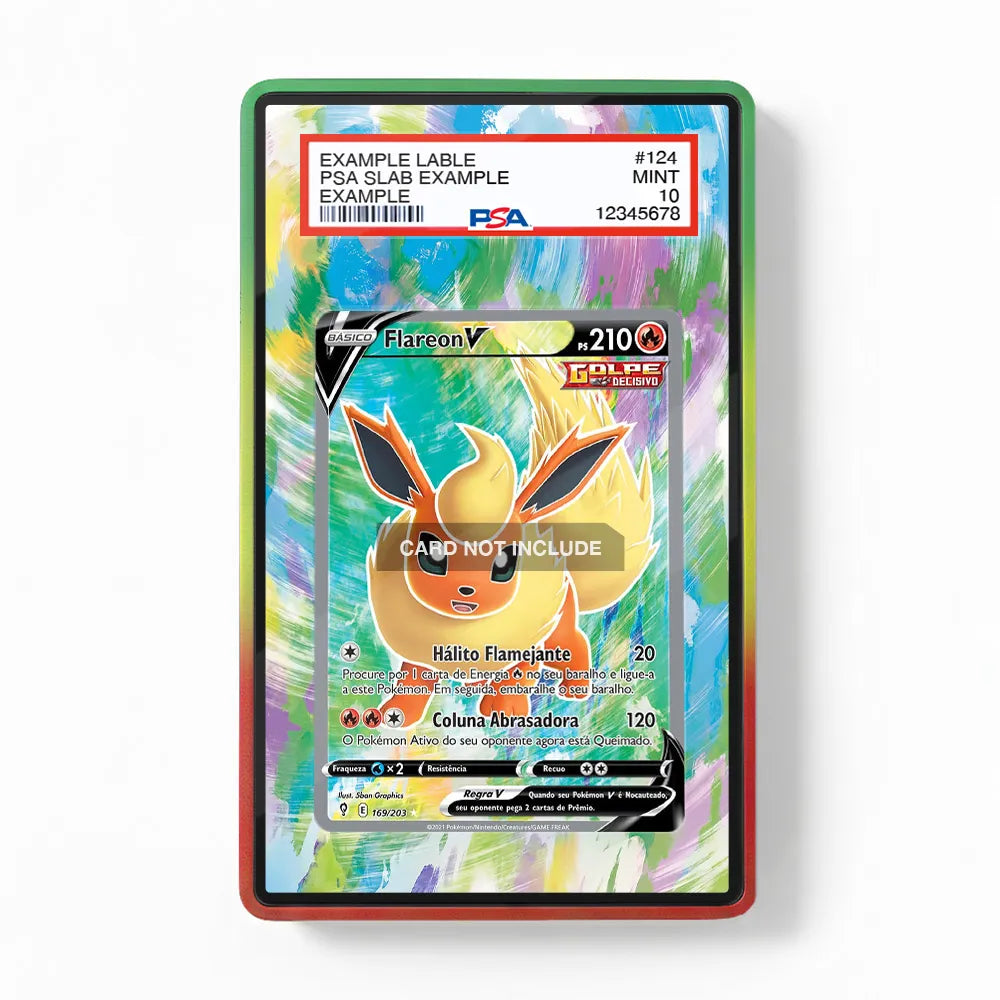 Flareon V Secret Rare SR Evolving Skies Extended Art Display Cases - PSA Slab Case - Front View