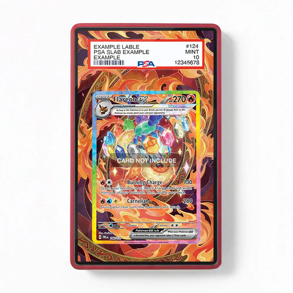 Flareon ex 146-132 SAR SIR Prismatic Evolutions Extended Art Display Case - Ruby PSA Acrylic Frame by AnimeHolder