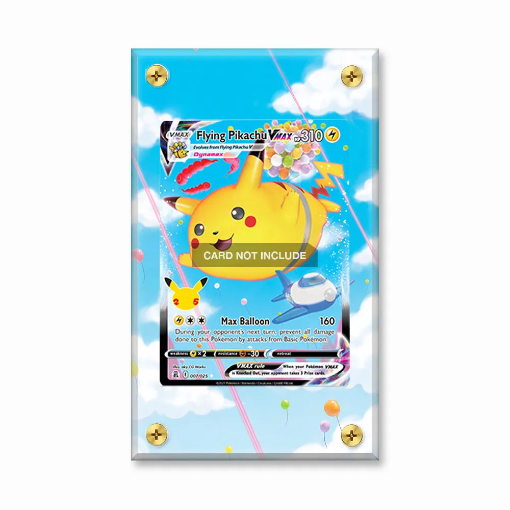 Flying Pikachu VMAX 007-025 25th Anniversary Celebrations Extended Art Display Cases - Screws Case - Front View