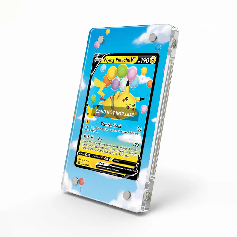 Flying Pikachu V 006-025 25th Anniversary Celebrations Extended Art Display Cases - Magnetic Case - Side View