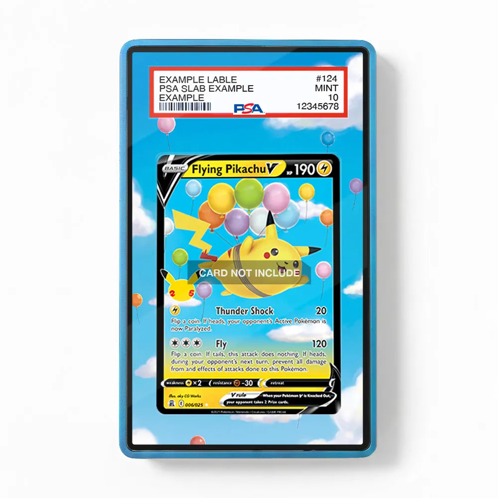 Flying Pikachu V 006-025 25th Anniversary Celebrations Extended Art Display Cases - PSA Slab Case - Front View
