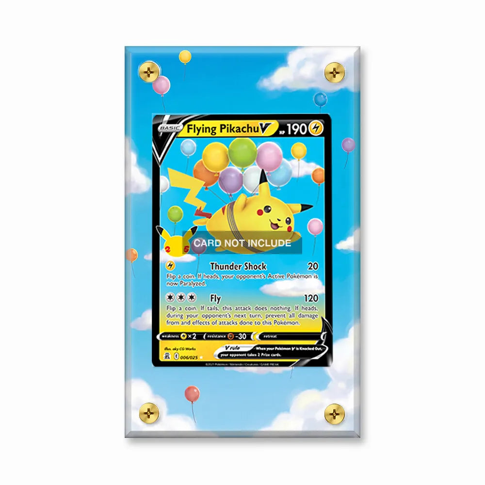 Flying Pikachu V 006-025 25th Anniversary Celebrations Extended Art Display Cases - Screws Case - Front View