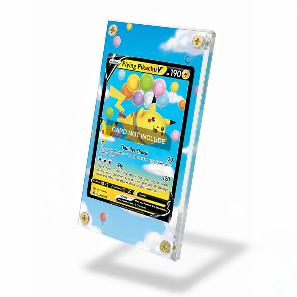 Flying Pikachu V 006-025 25th Anniversary Celebrations Extended Art Display Cases - Screws Case - Side View
