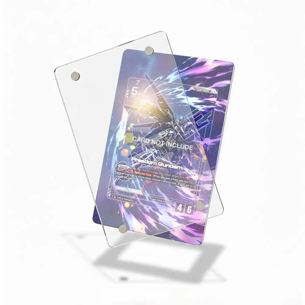 Freedom Gundam GD01-065 LR+ Triple Ship Alliance Extended Art Display Cases - Magnetic Case - Detail View